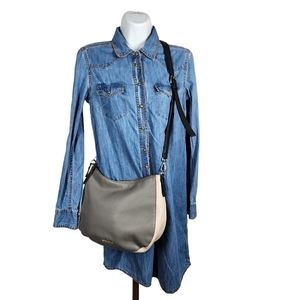 KATE SPADE PEBBLE LEATHER BI-COLOR HOBO BAG